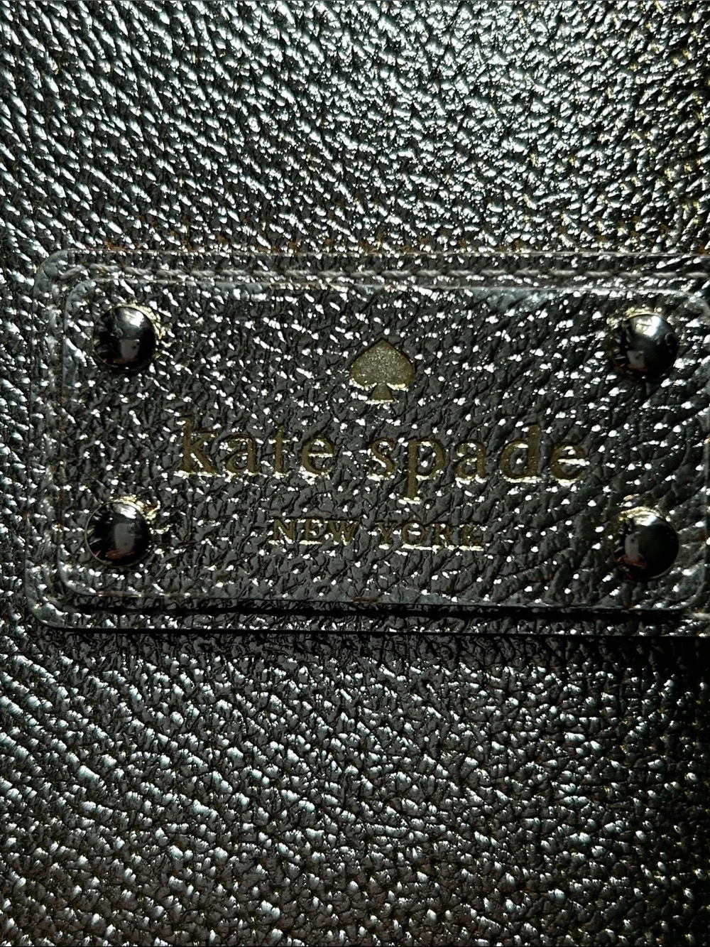 Kate Spade Gold Metallic Wallet Case with Snap Closure